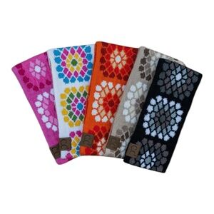 CC Flower Crochet Printed Head Wrap